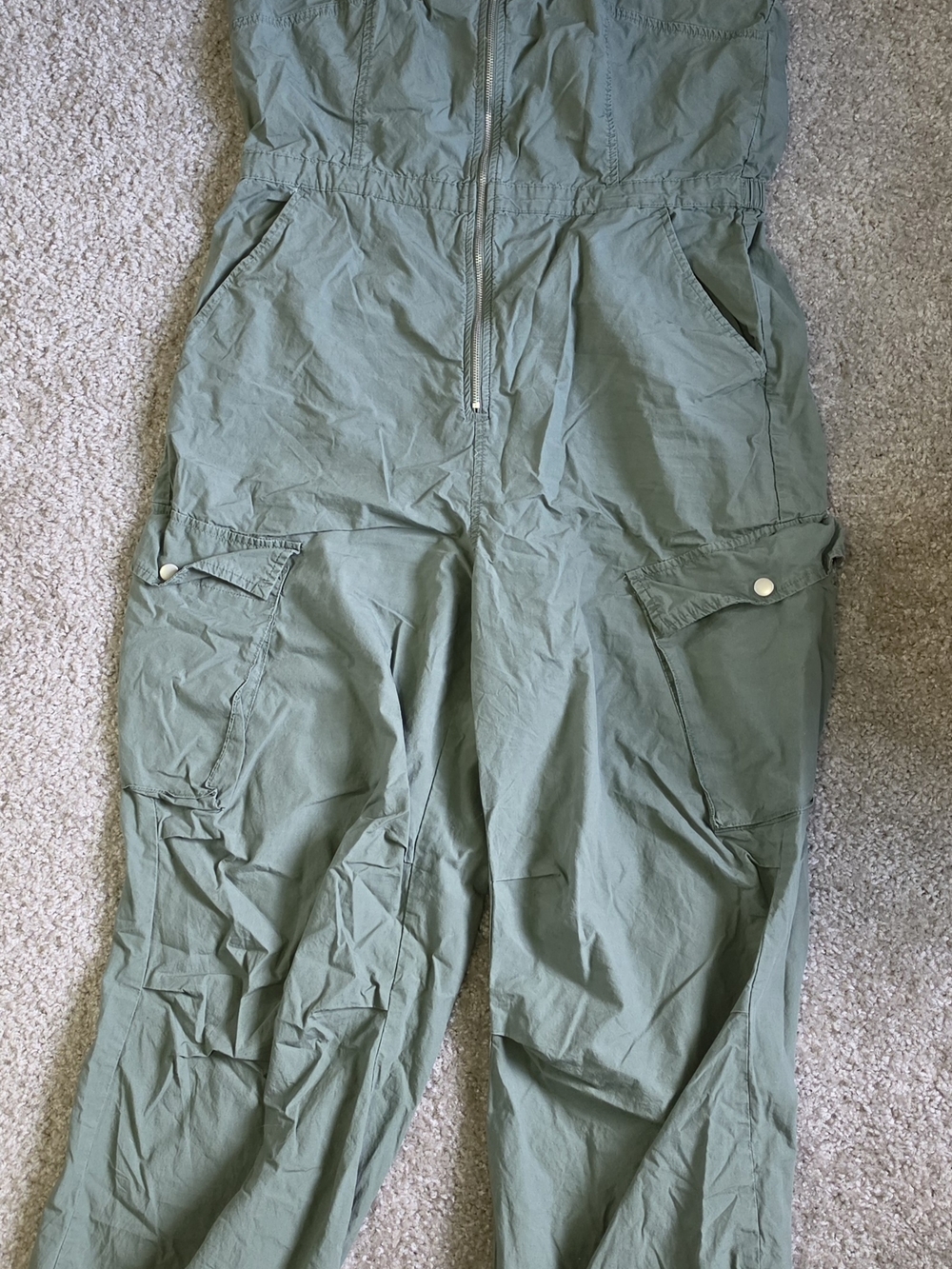 Universal Thread Womens Cargo Jumpsuit in Sage Green